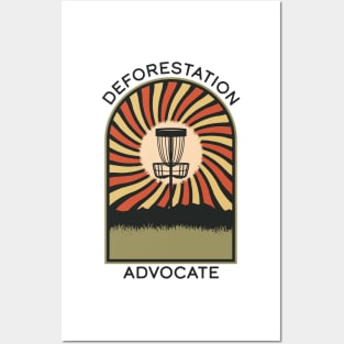 Deforestation Advocate | Disc Golf Vintage Retro Arch Mountains Posters and Art